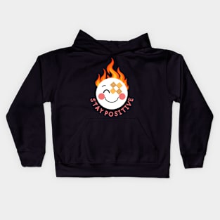 Burning Smiley Face Depression Mental Health Cute Funny Gift Sarcastic Happy Fun Introvert Awkward Geek Hipster Silly Inspirational Motivational Birthday Kids Hoodie